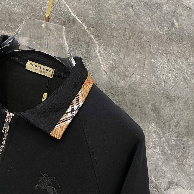 BURBERRY 26S CHECK-TRIM ZIP-UP TRACKSUIT 485