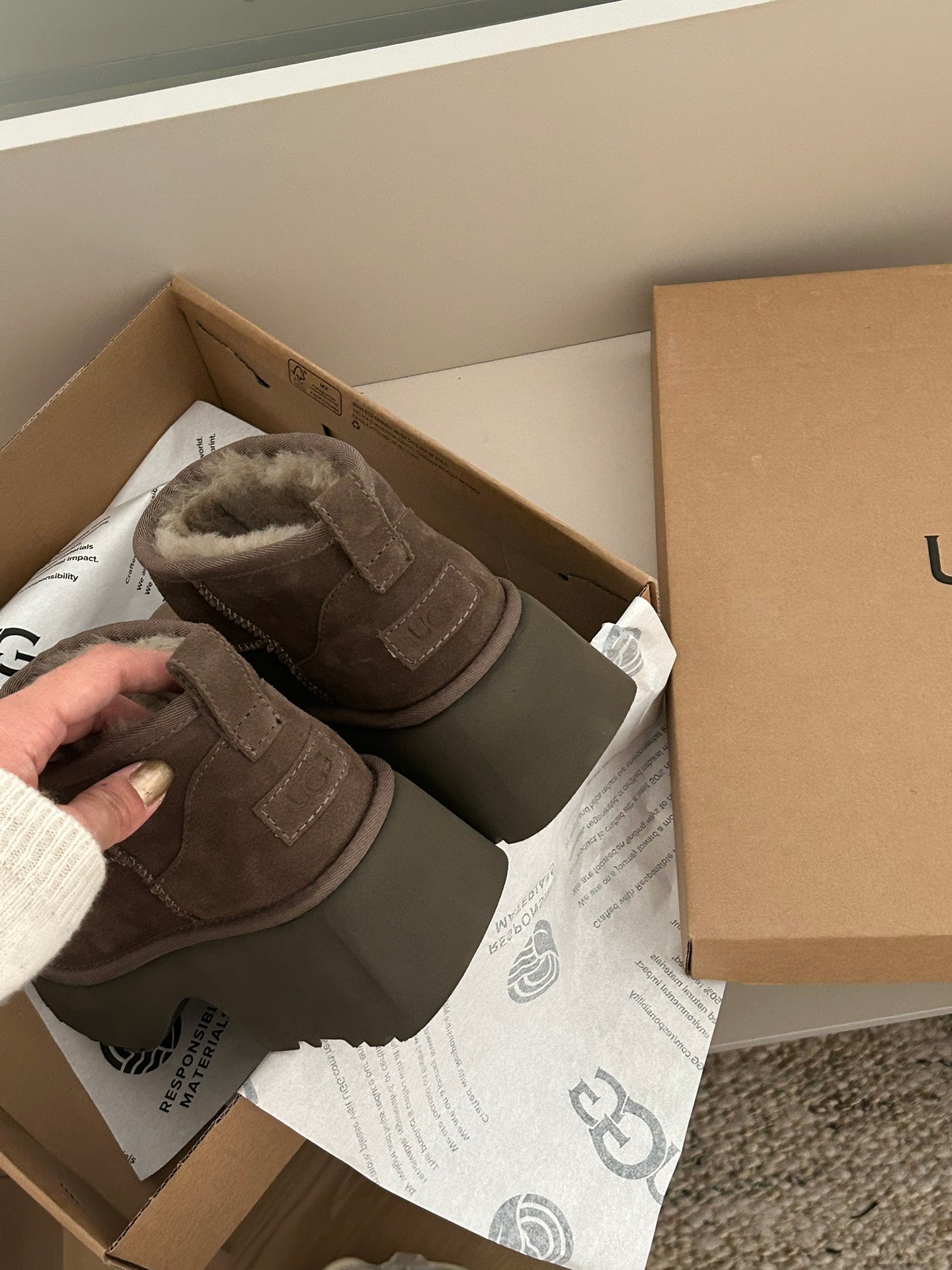 CLASSIC ULTRA MINI PLATFORM IN HICKORY BROWN SUEDE