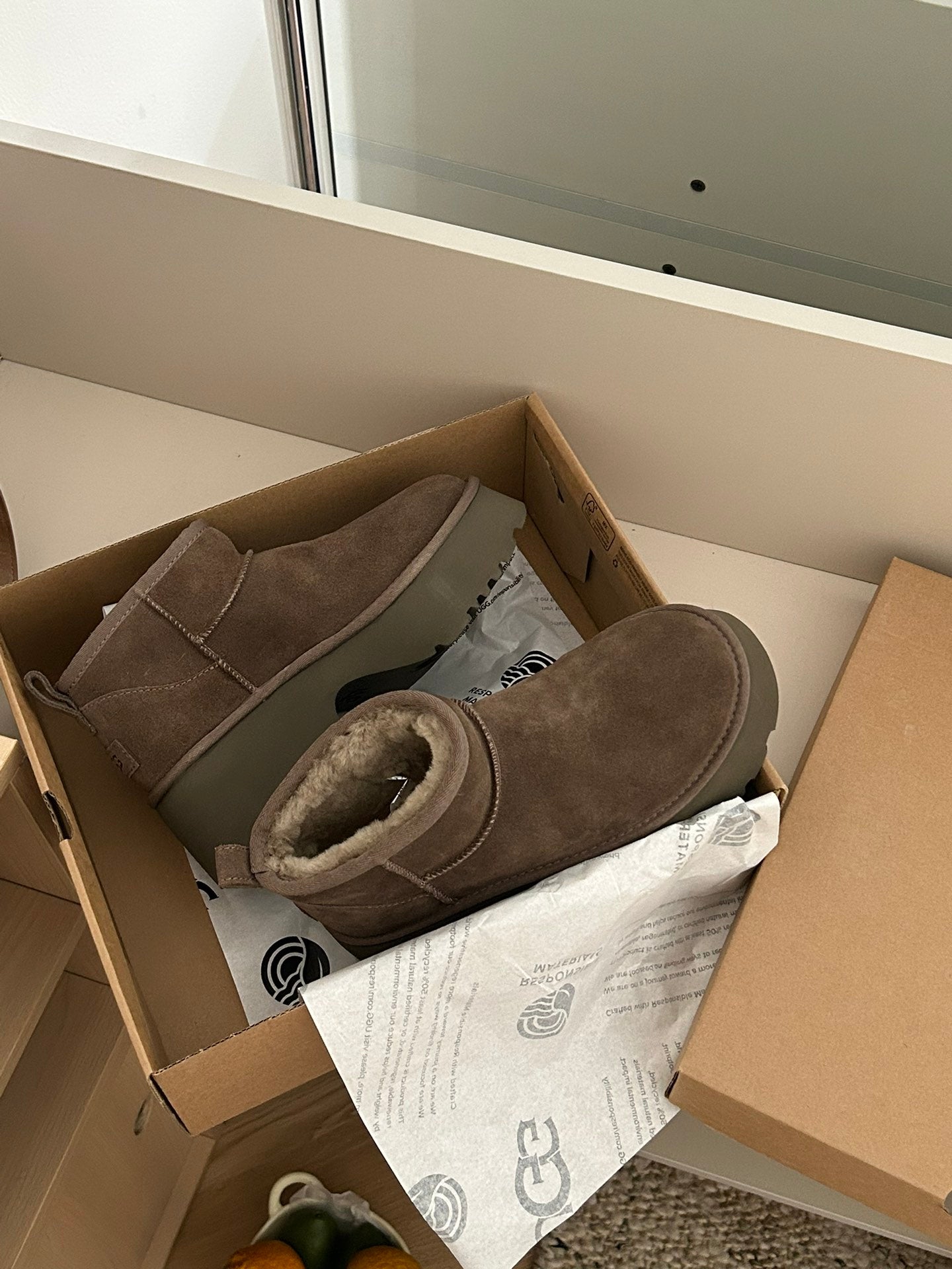CLASSIC ULTRA MINI PLATFORM IN HICKORY BROWN SUEDE
