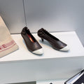 26S COLOR-BLOCK HIGH HEELS 45 MM IN DARK BROWN LAMBSKIN