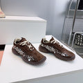 MIUMIU 26S SNEAKERS IN DARK BROWN FABRIC AND SUEDE CRYSTAL EMBELLISHED
