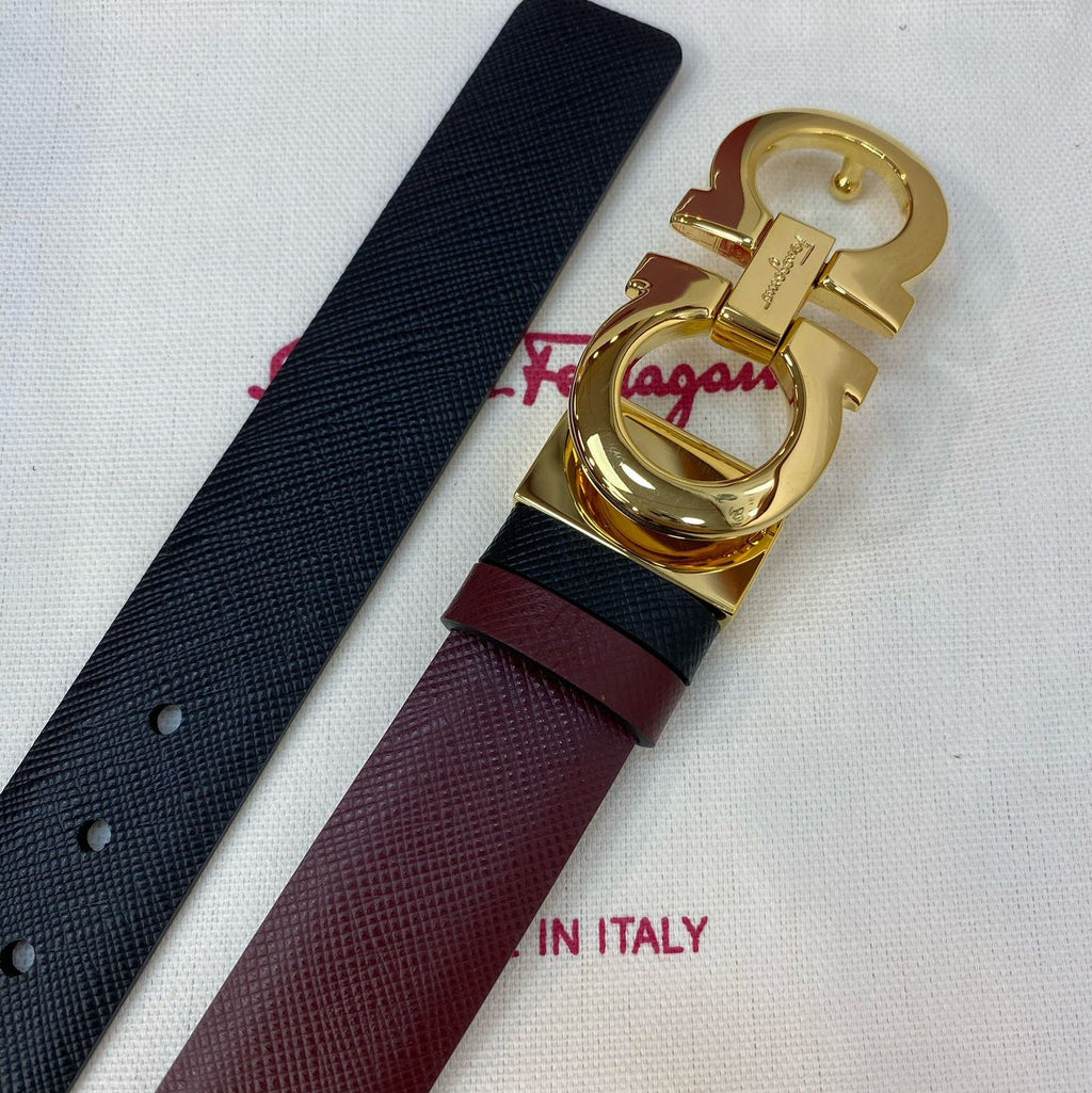 BELT 25MM IN BURGUNDY RED CALFSKIN 542774