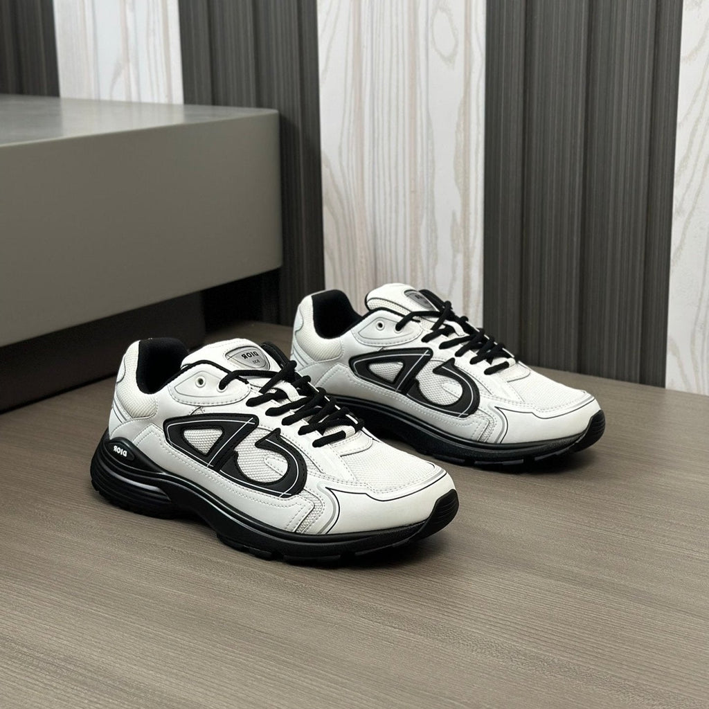 CD B30 SNEAKER WHITE AND BLACK MESH FABRIC