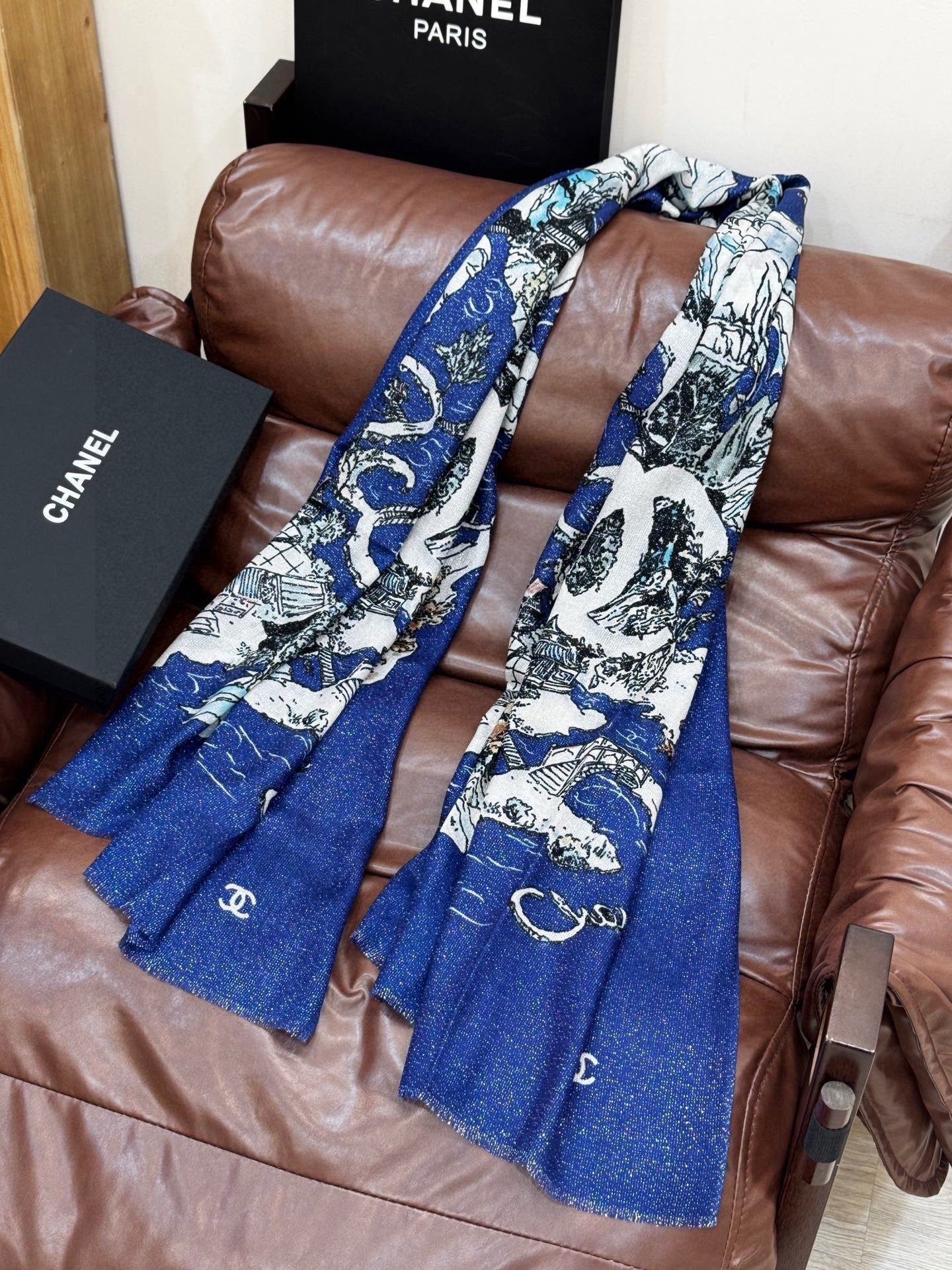 CHANEL 25S SCARF 200 CM IN CASHMERE 941753