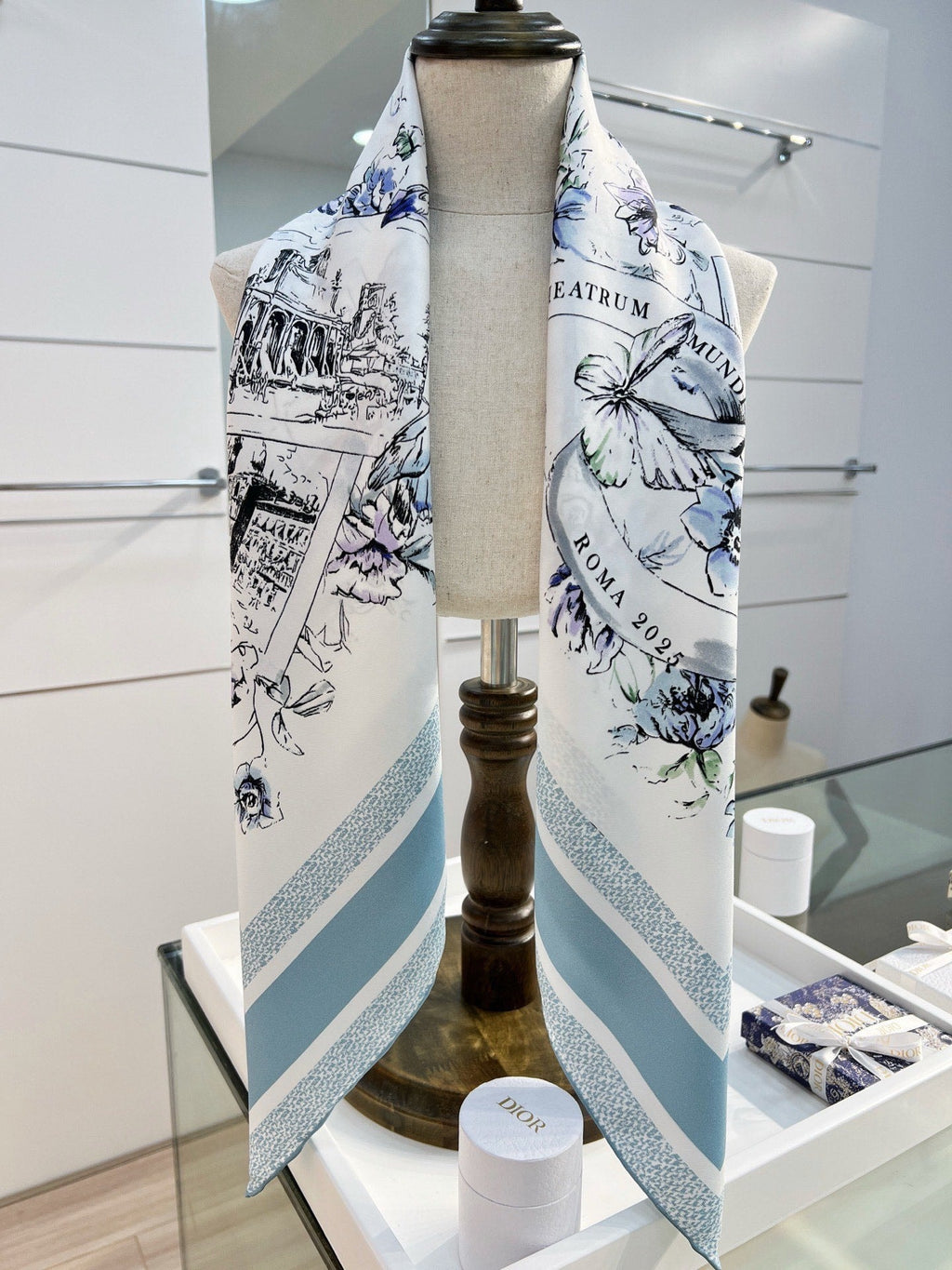 DIOR 26S SCARF 90CM IN SILK 284556