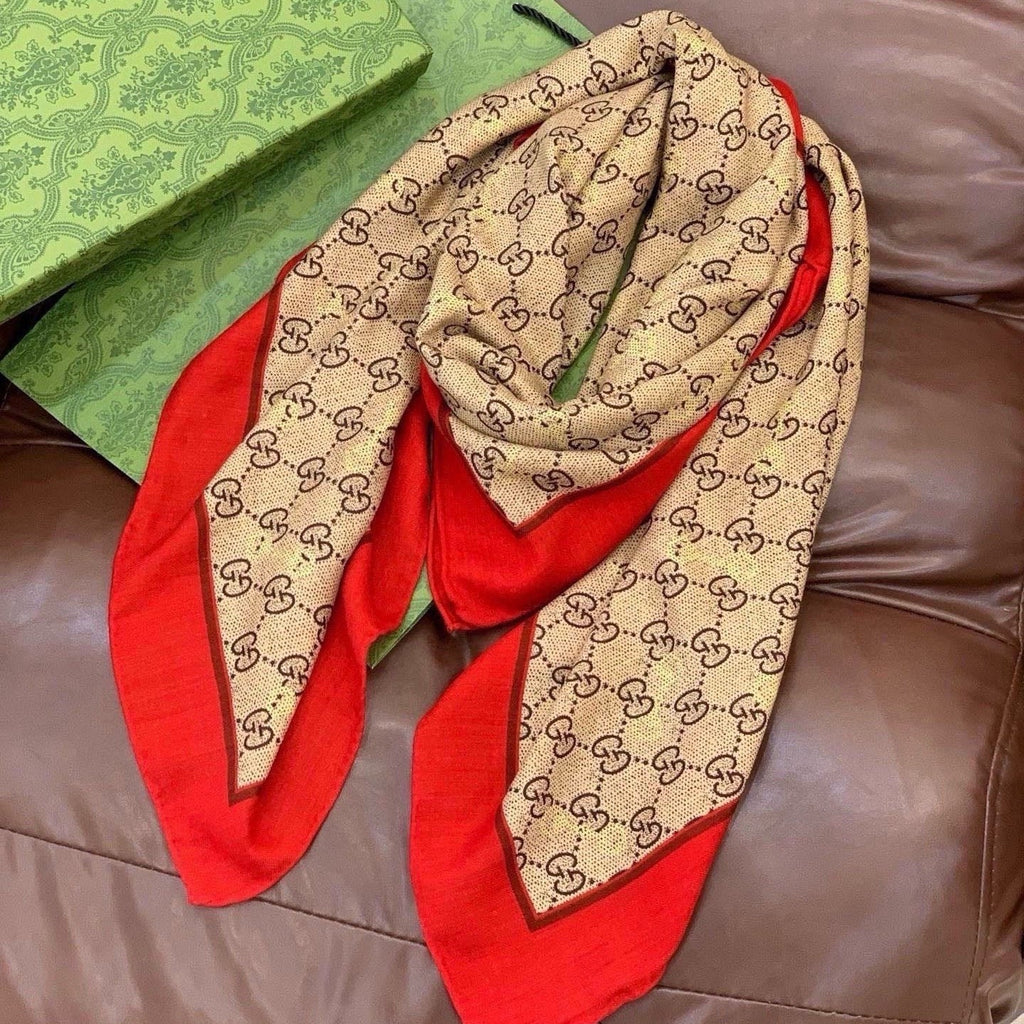 GUCCI 26S SCARF 135 IN CASHMERE AND SILK 315167