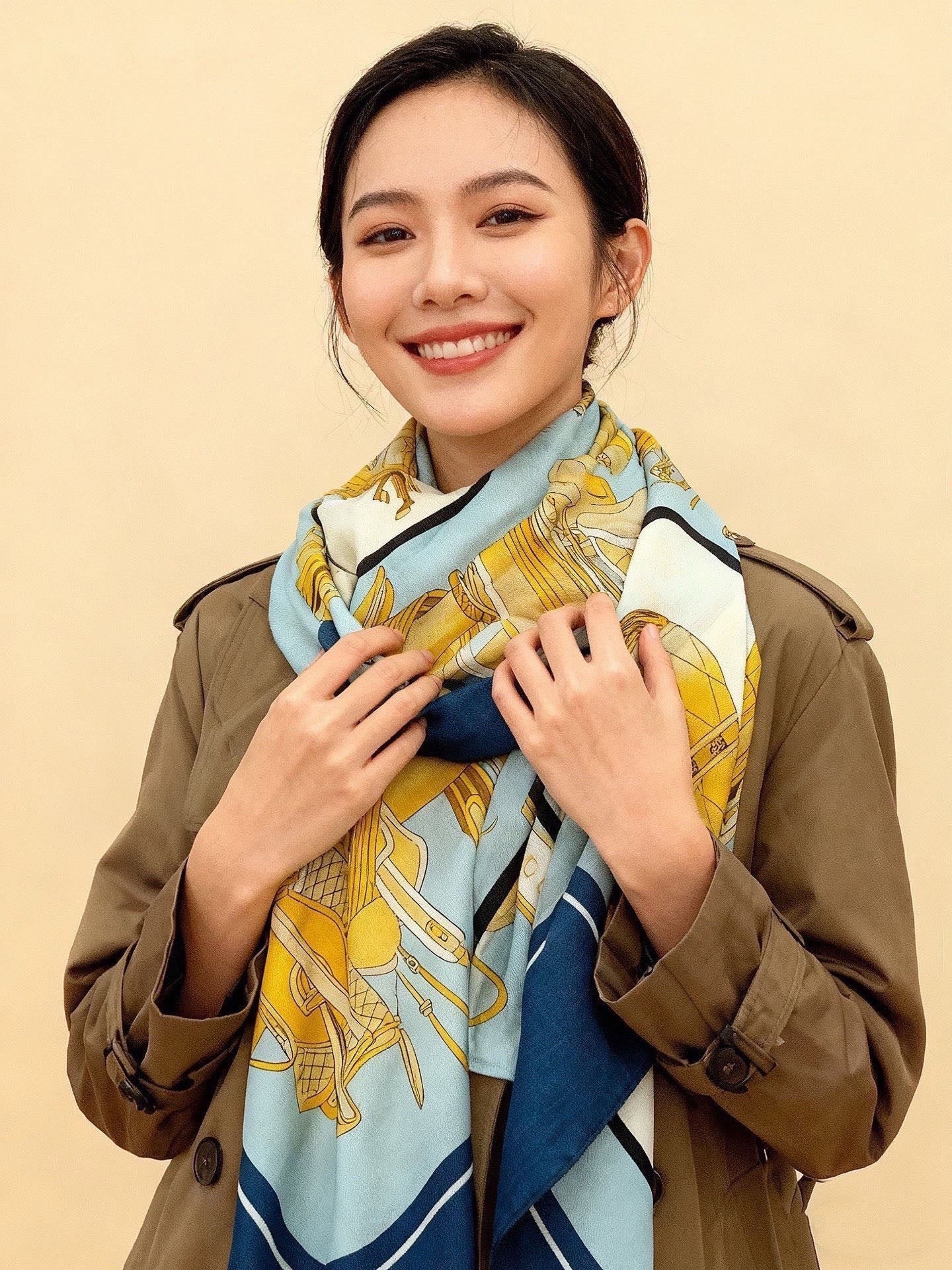 GUCCI 26S SCARF 135 IN CASHMERE AND SILK 314998