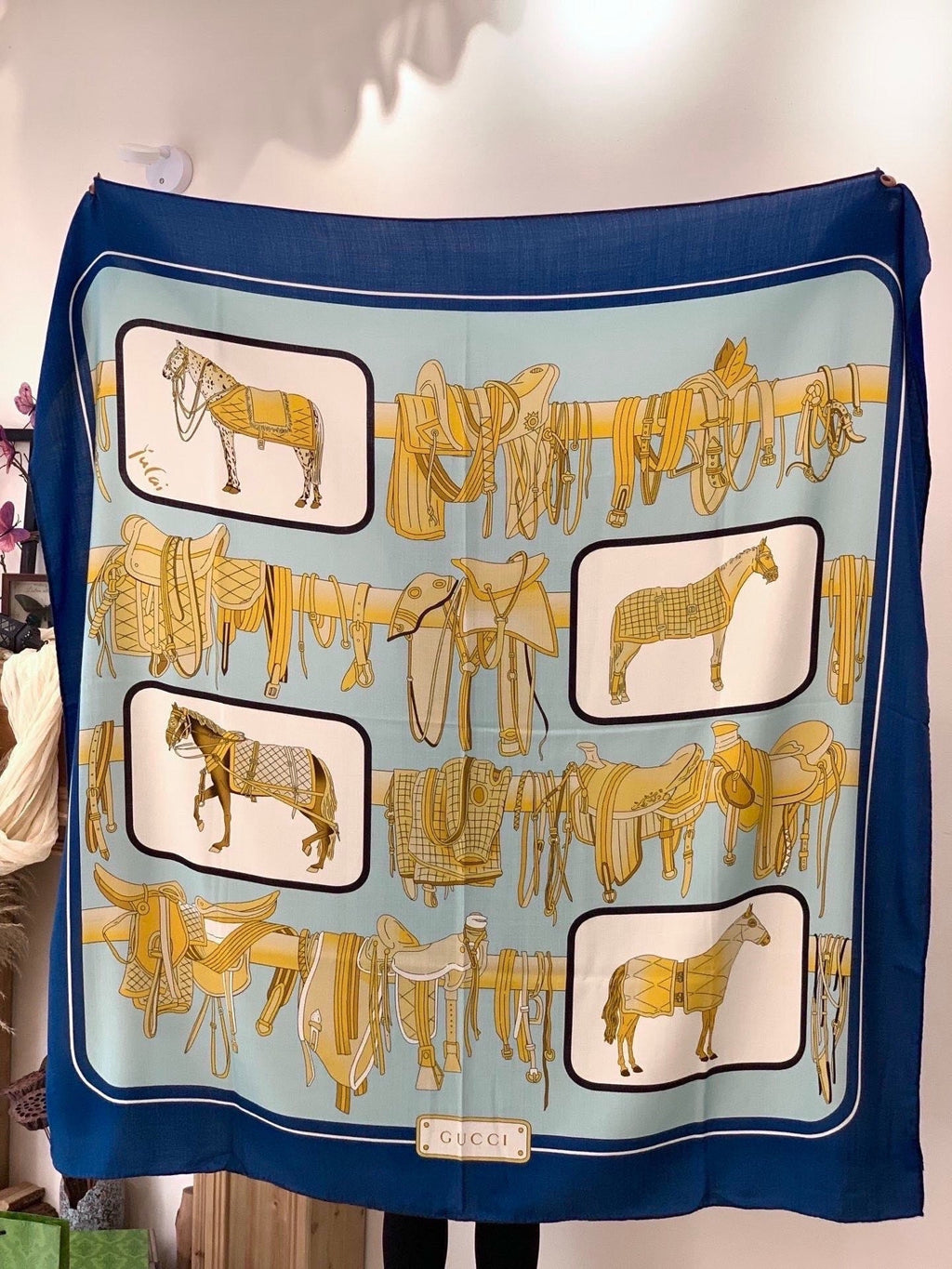 GUCCI 26S SCARF 135 IN CASHMERE AND SILK 314998