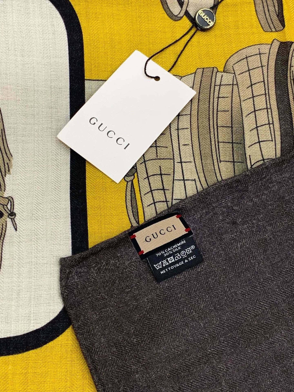 GUCCI 26S SCARF 135 IN CASHMERE AND SILK 314999