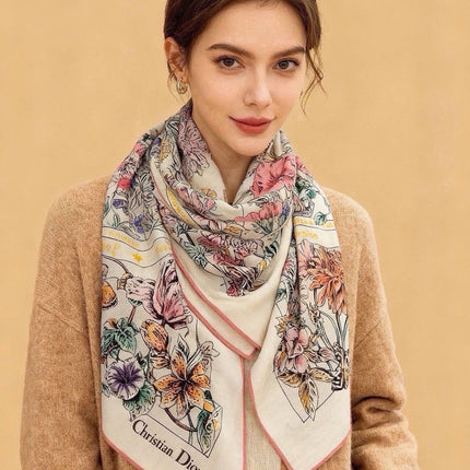 DIOR 26S SCARF 140 IN CASHMERE AND SILK 426189