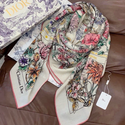 DIOR 26S SCARF 140 IN CASHMERE AND SILK 426189