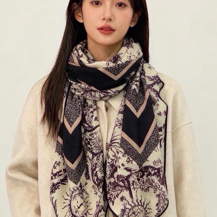 DIOR 26S SCARF 135 IN CASHMERE AND SILK 433865