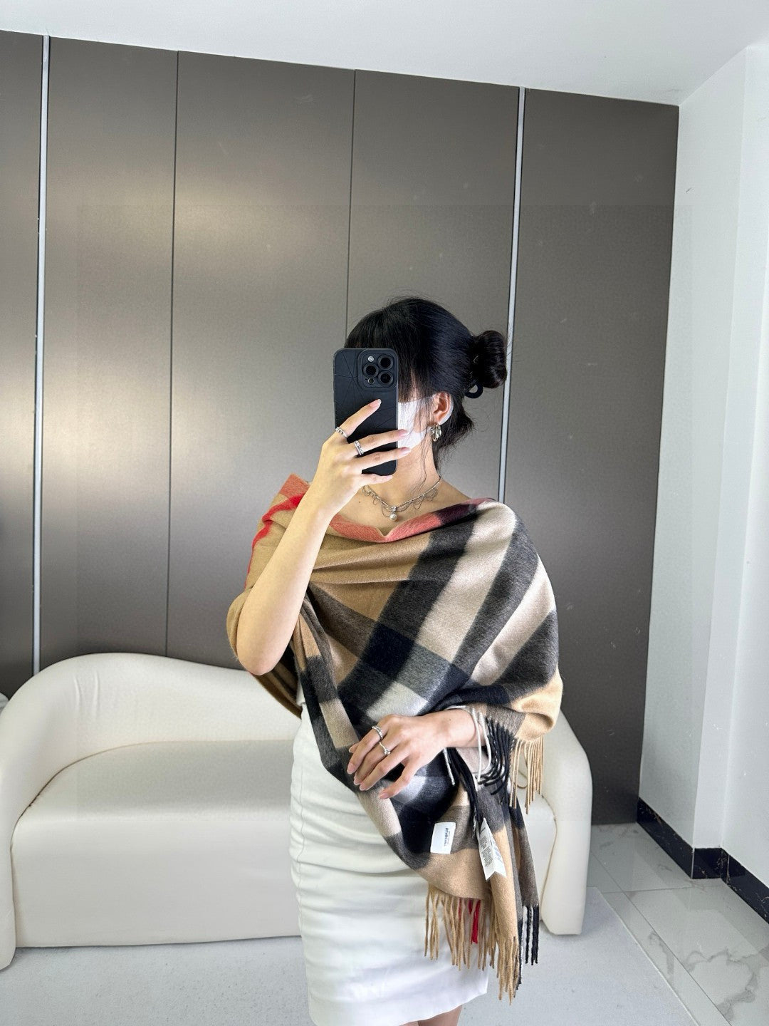 BURBERRY 26S SCARF 200CM IN CASHMERE 278704