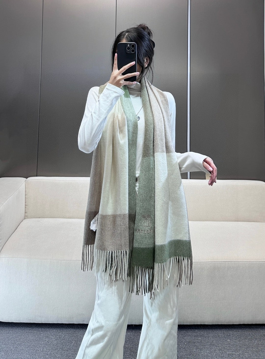 BURBERRY 26S SCARF 200CM IN CASHMERE 869770