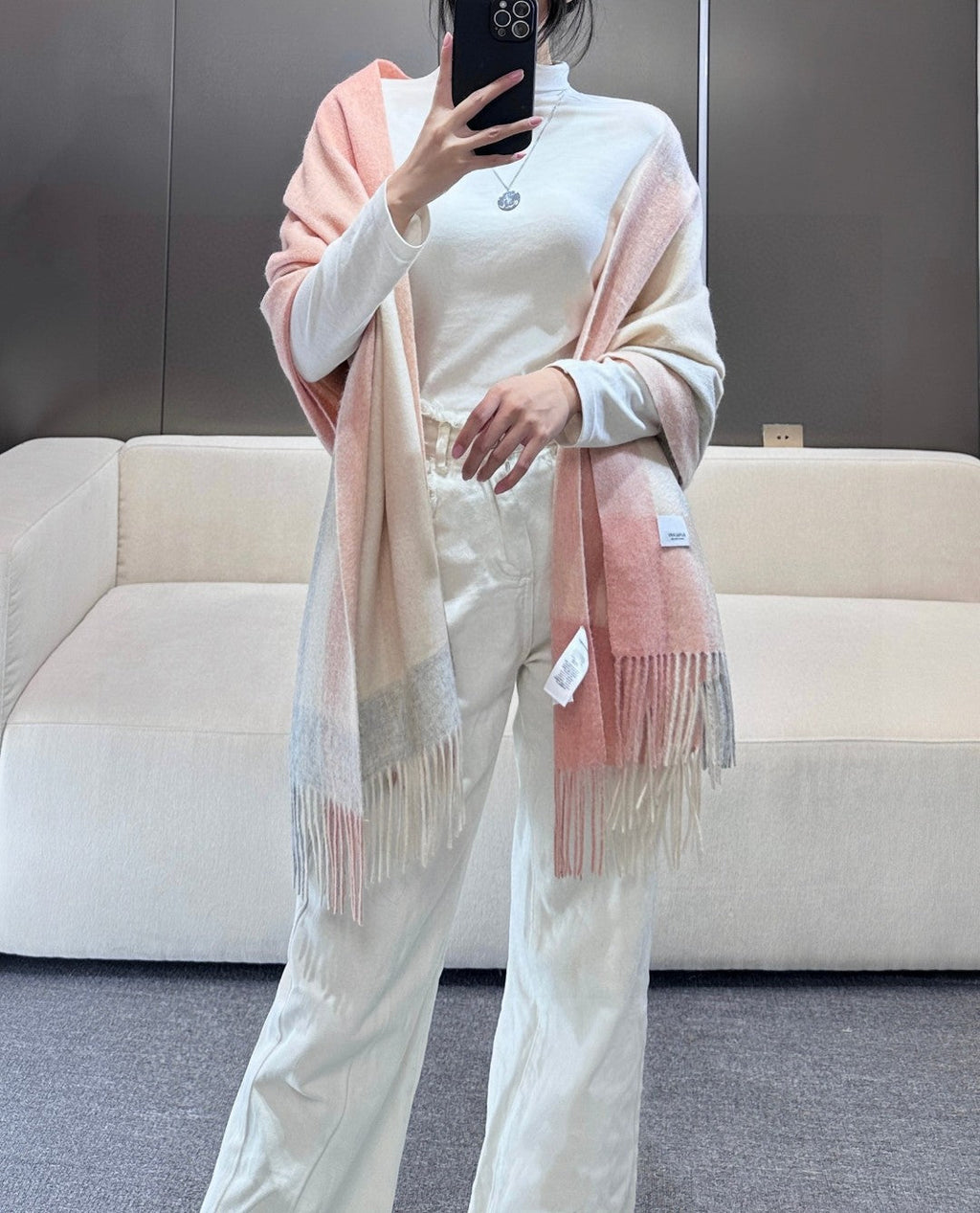 BURBERRY 26S SCARF 200CM IN CASHMERE 869768