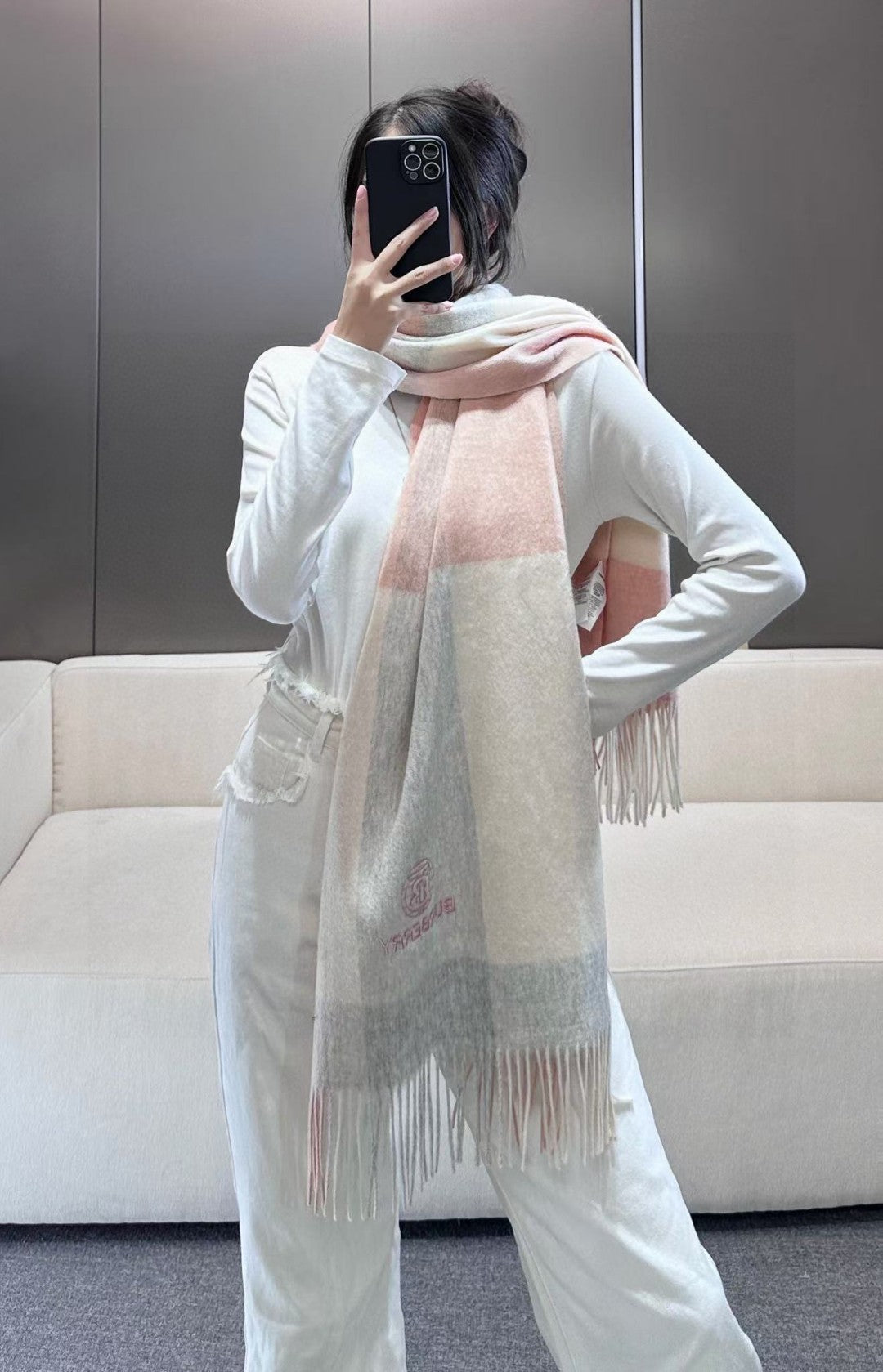 BURBERRY 26S SCARF 200CM IN CASHMERE 869768