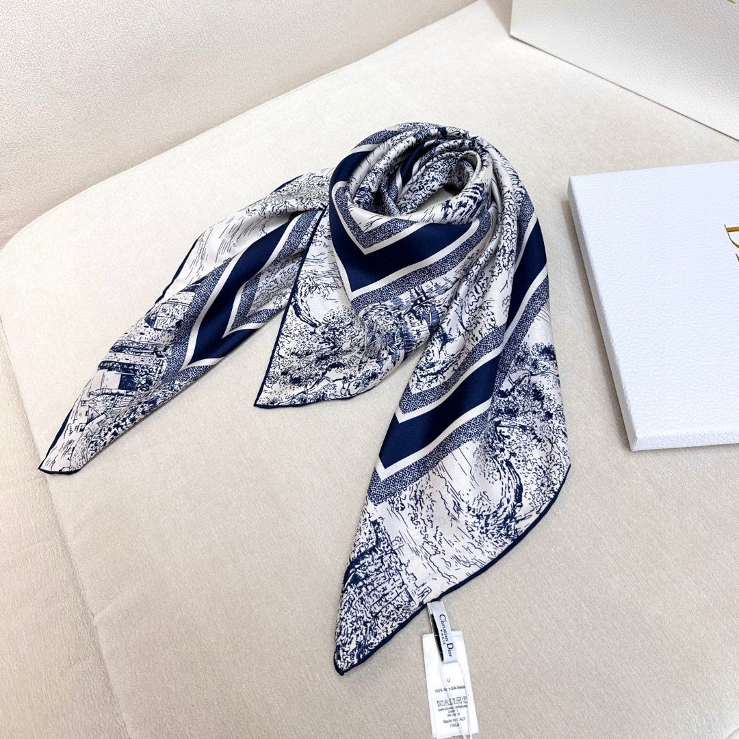 DIOR 26S SCARF 90CM IN SILK 305978