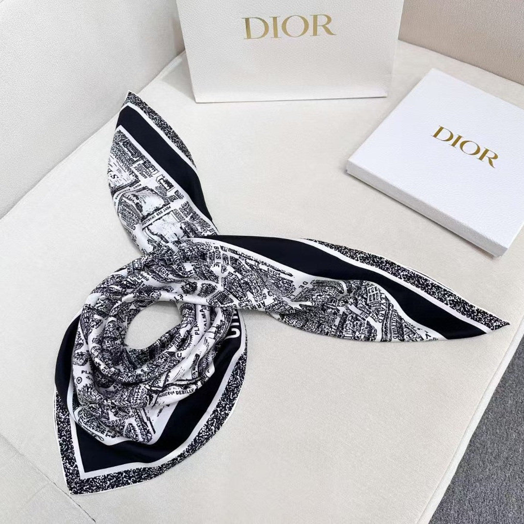 DIOR 26S SCARF 90CM IN SILK 313213