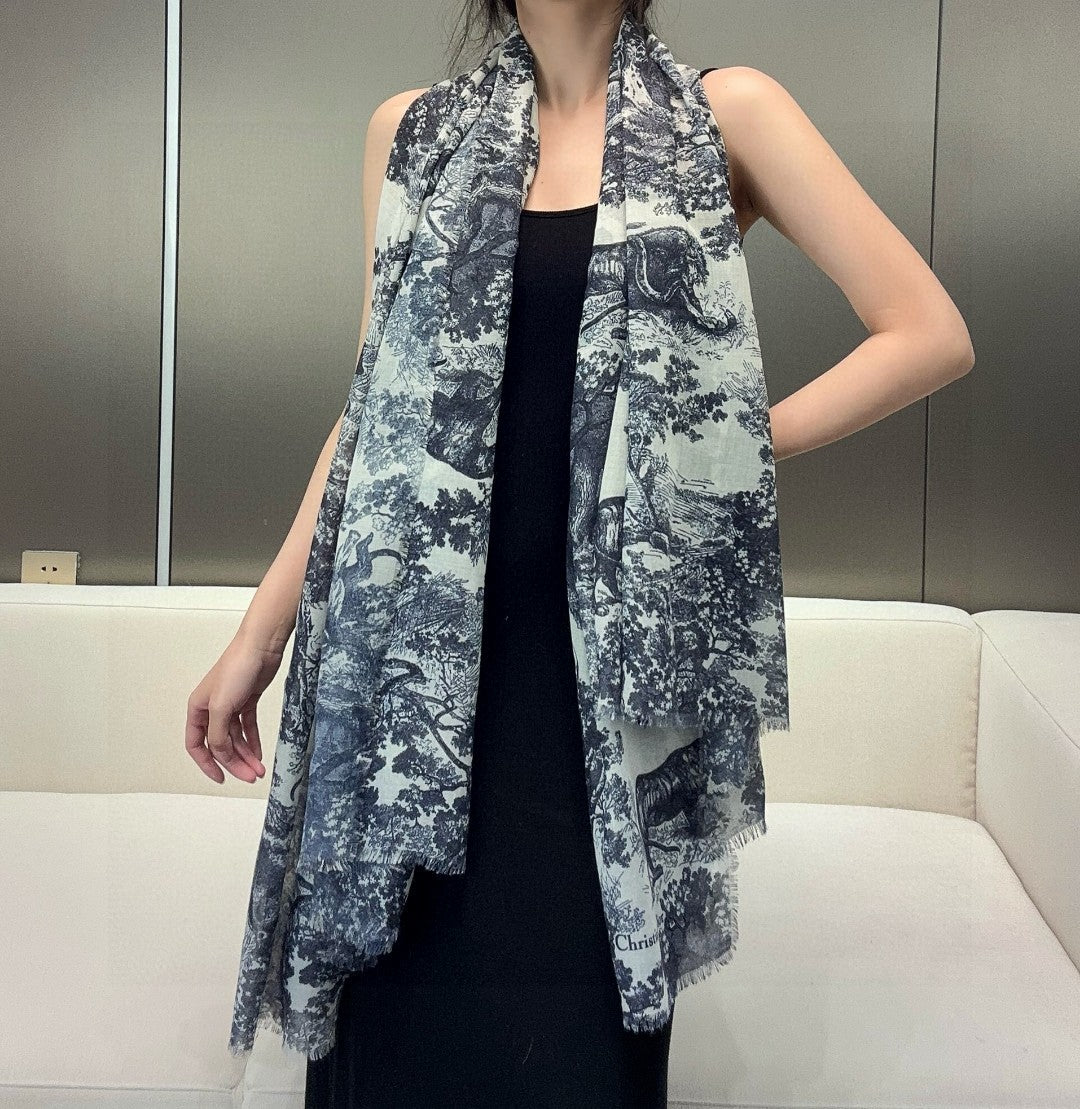 DIOR 26S SCARF 180CM IN CASHMERE 313224