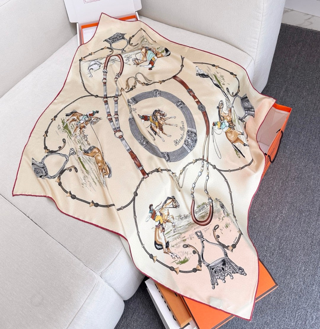 HERMES 26S SCARF 90 IN SILK 303213