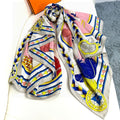 HERMES 26S PRINTED SQUARE SCARF 135 IN CASHMERE AND SILK 309423