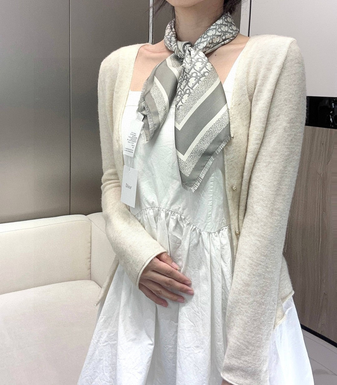 DIOR 26S SCARF 70CM IN SILK 307129