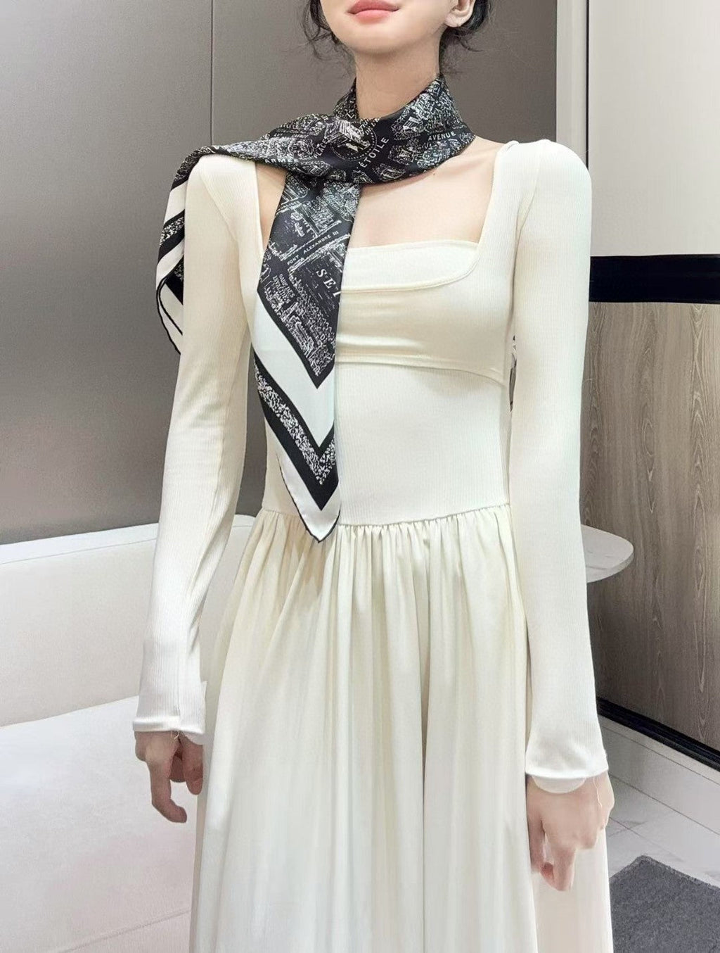 DIOR 26S SCARF 90CM IN SILK 313214