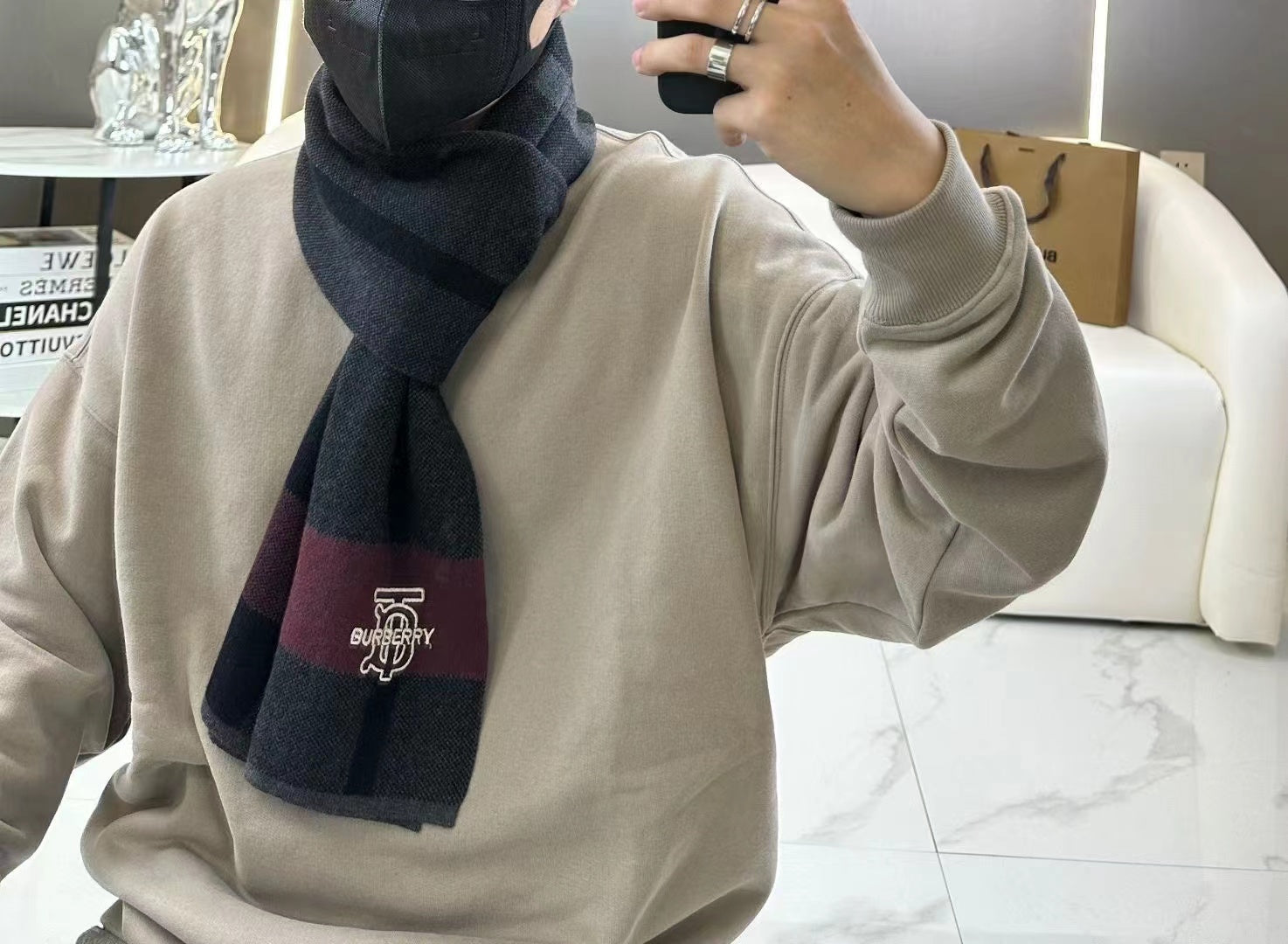BURBERRY 26S SCARF 180CM IN CASHMERE 309784
