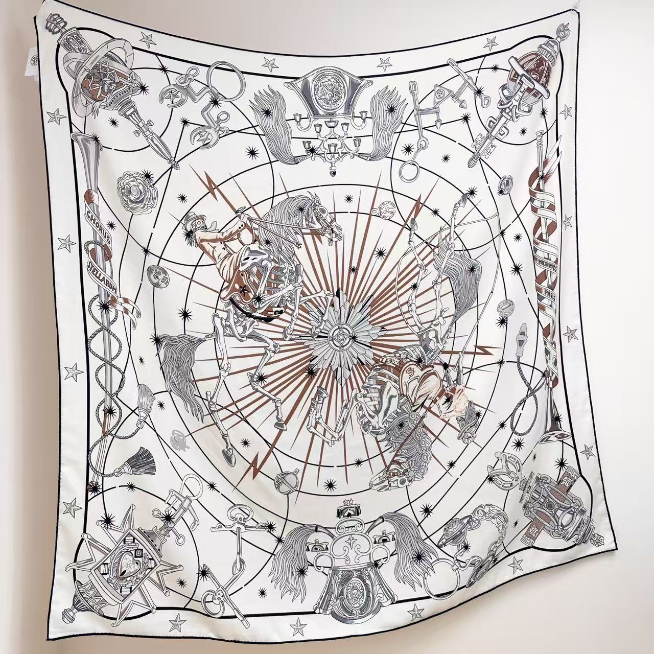 HERMES 26S SCARF 135 IN CASHMERE AND SILK 304575