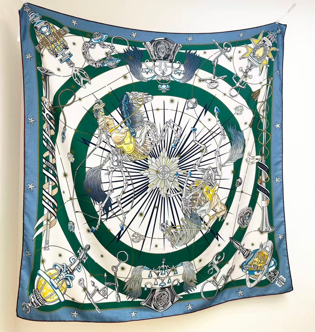 HERMES 26S SCARF 135 IN CASHMERE AND SILK 304576
