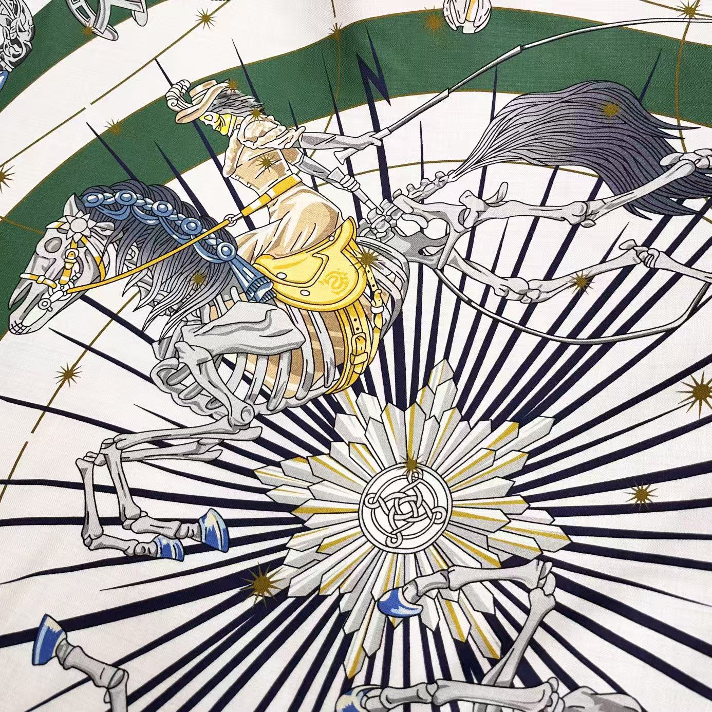 HERMES 26S SCARF 135 IN CASHMERE AND SILK 304576
