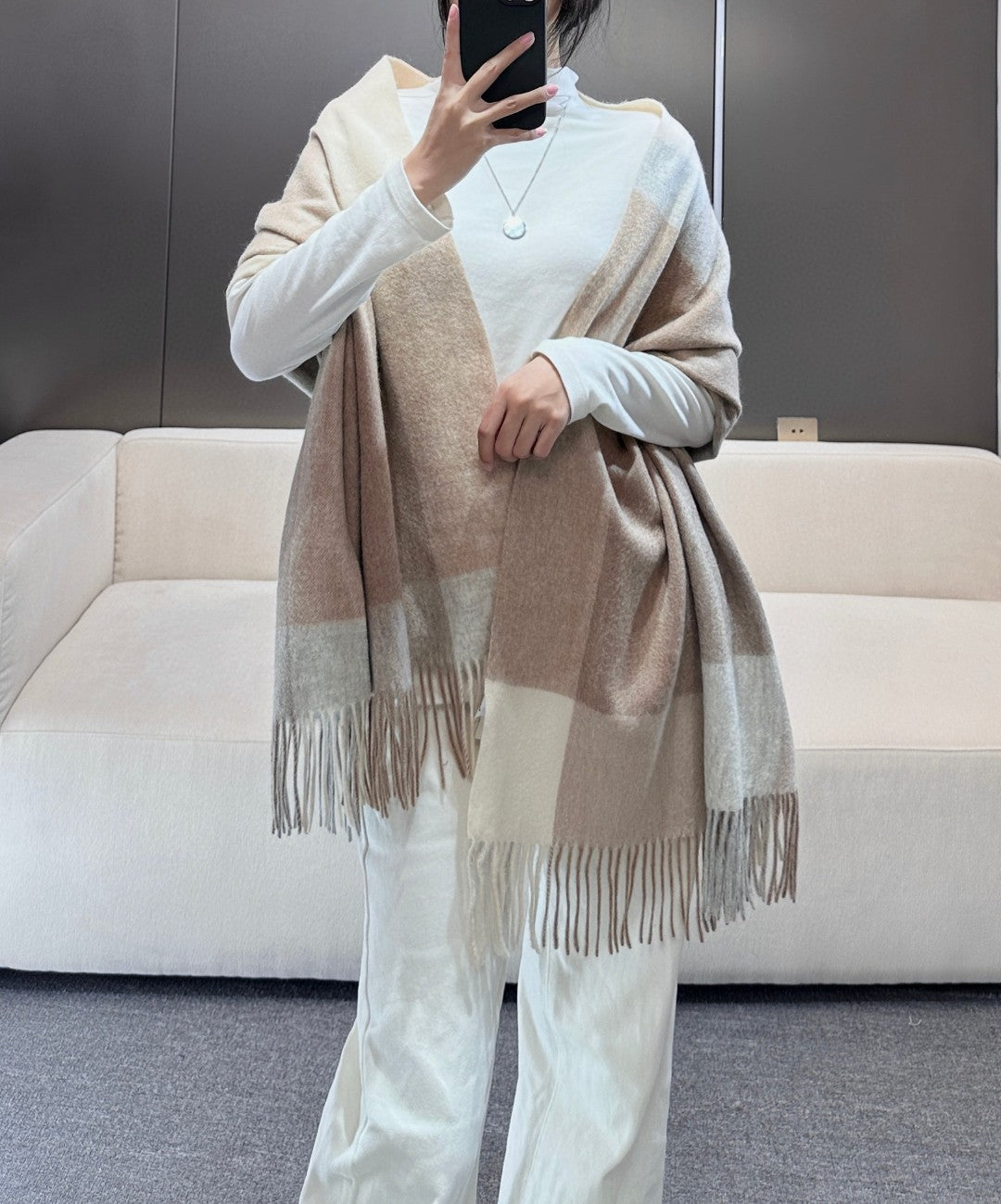 BURBERRY 26S SCARF 200CM IN CASHMERE 869769