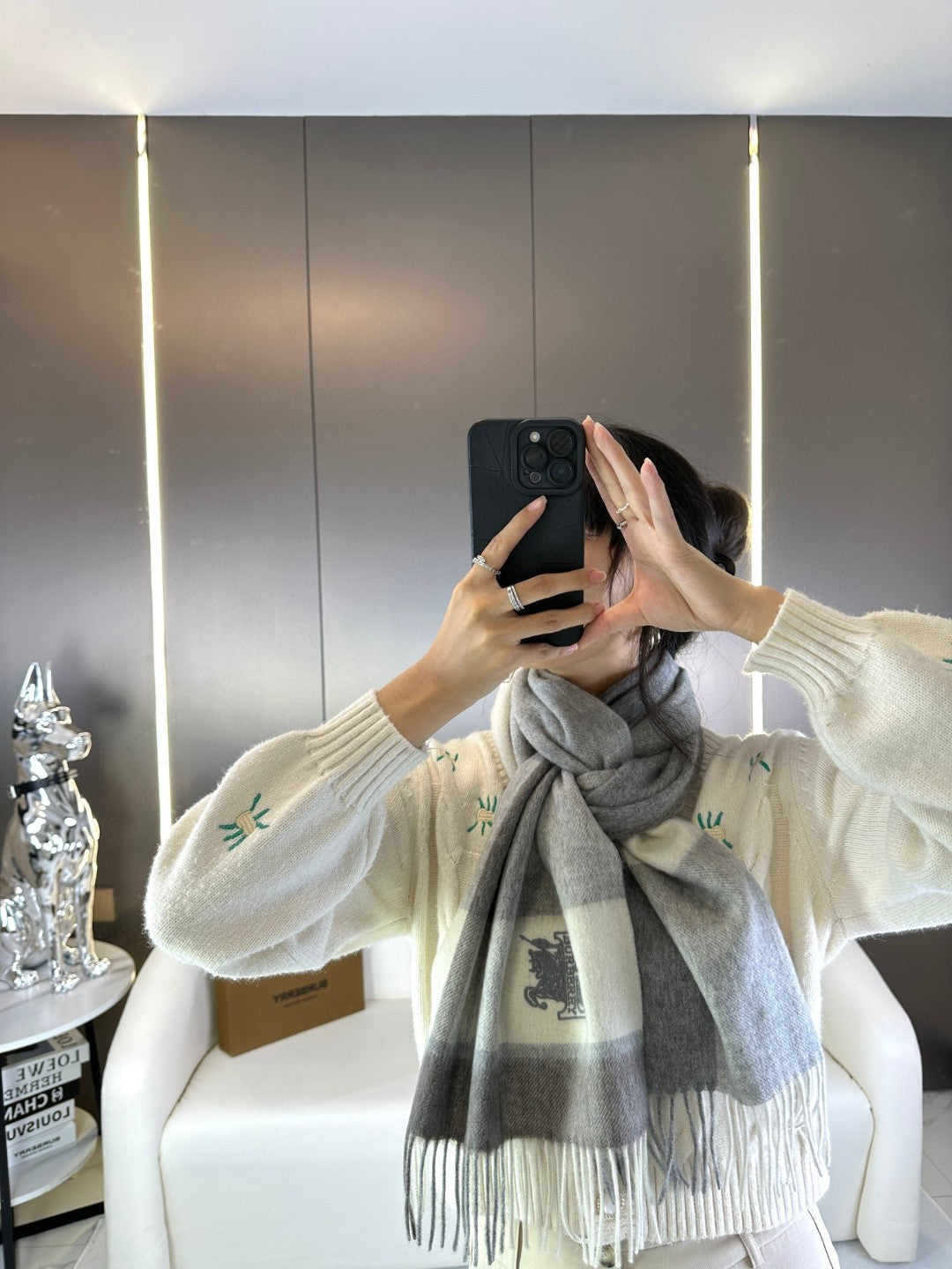 BURBERRY 26S SCARF 180CM IN CASHMERE 278705