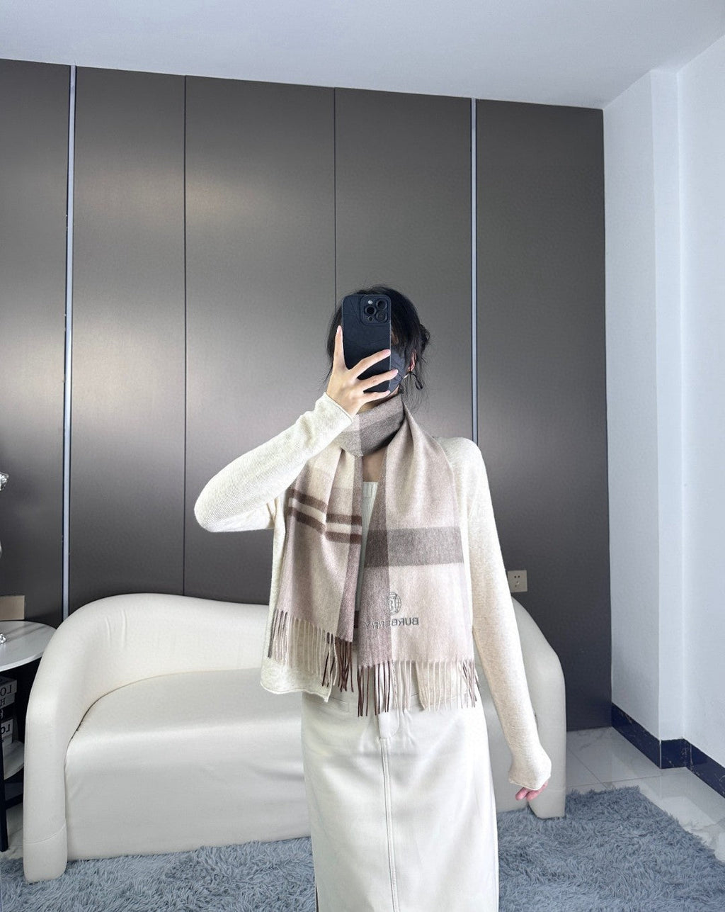 BURBERRY 26S SCARF 180CM IN CASHMERE 176176