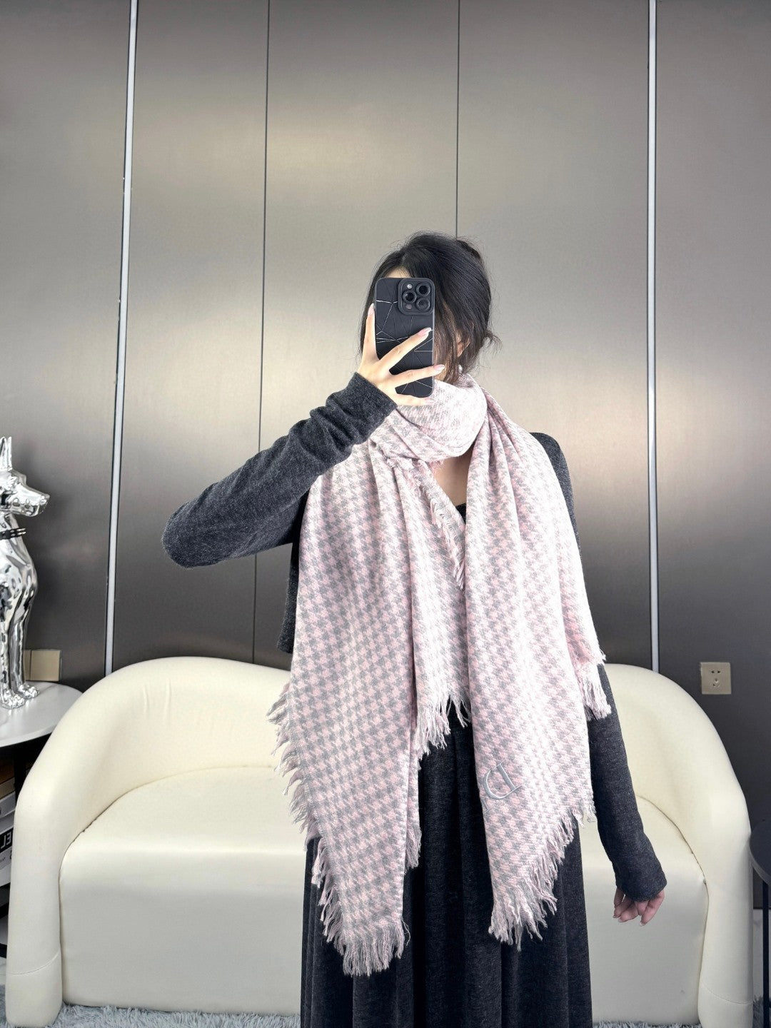 DIOR 26S SCARF 180CM IN CASHMERE 137996