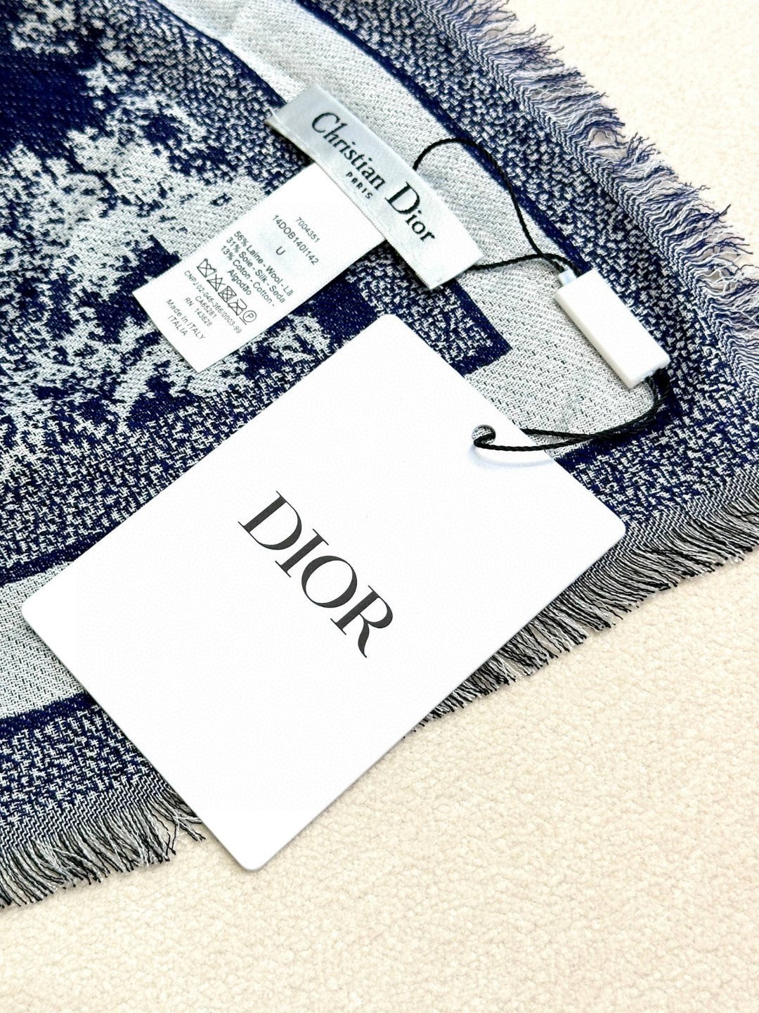 DIOR 26S SCARF 140CM IN SILK & CASHMERE 292286