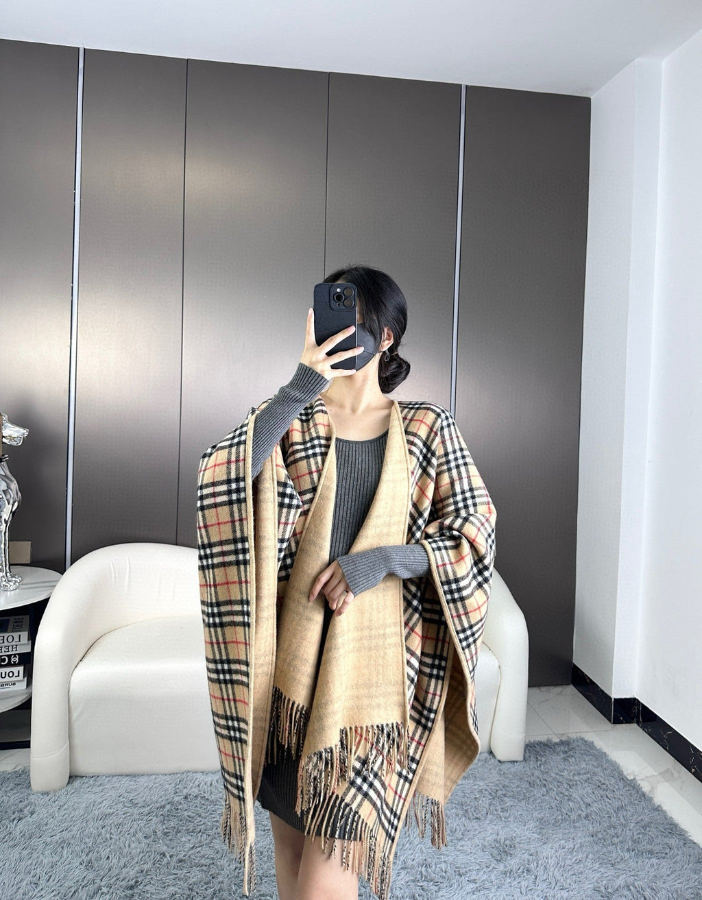 BURBERRY 25S SCARF 150 CM IN CASHMERE 937995