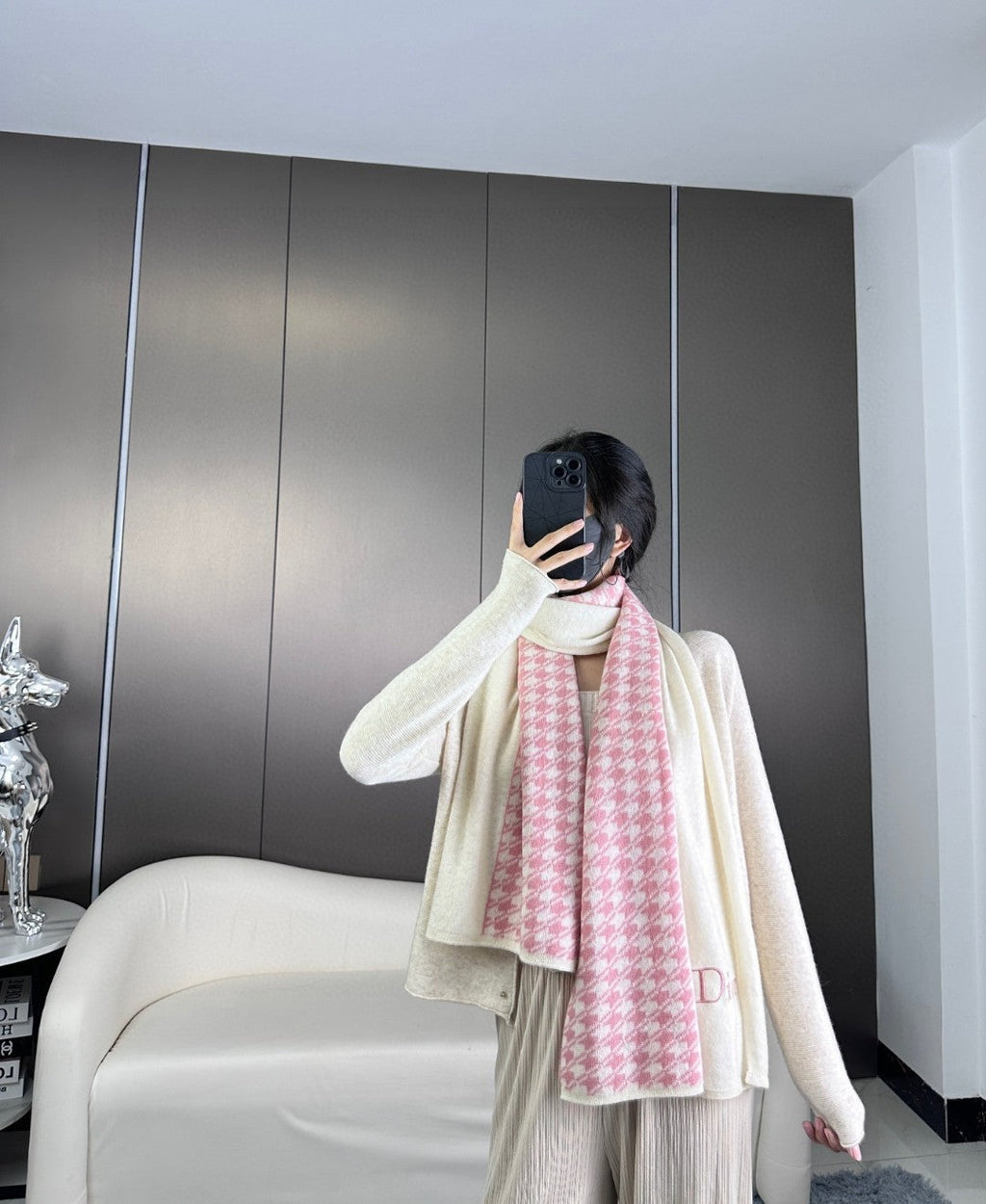 DIOR 26S SCARF 190CM IN CASHMERE 128107