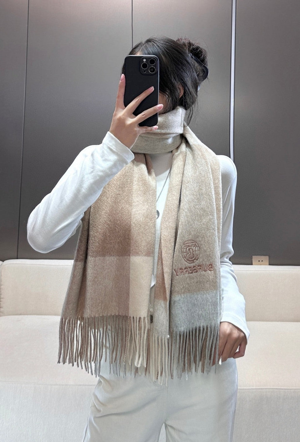 BURBERRY 26S SCARF 200CM IN CASHMERE 869769