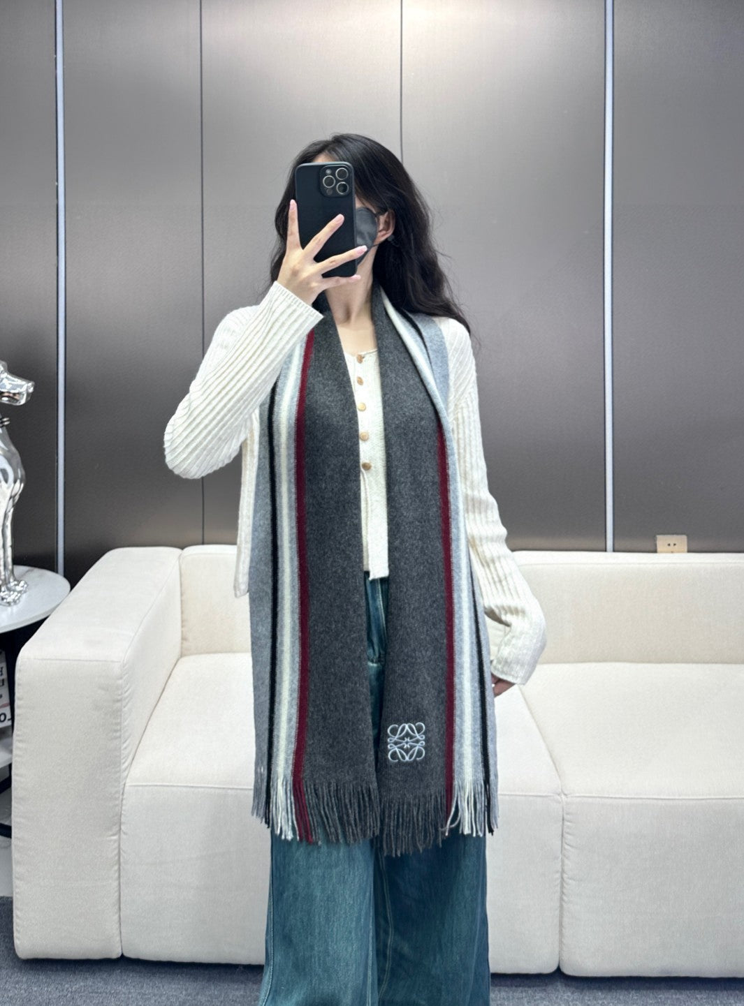 LOEWE 26S SCARF 180 IN CASHMERE 194382