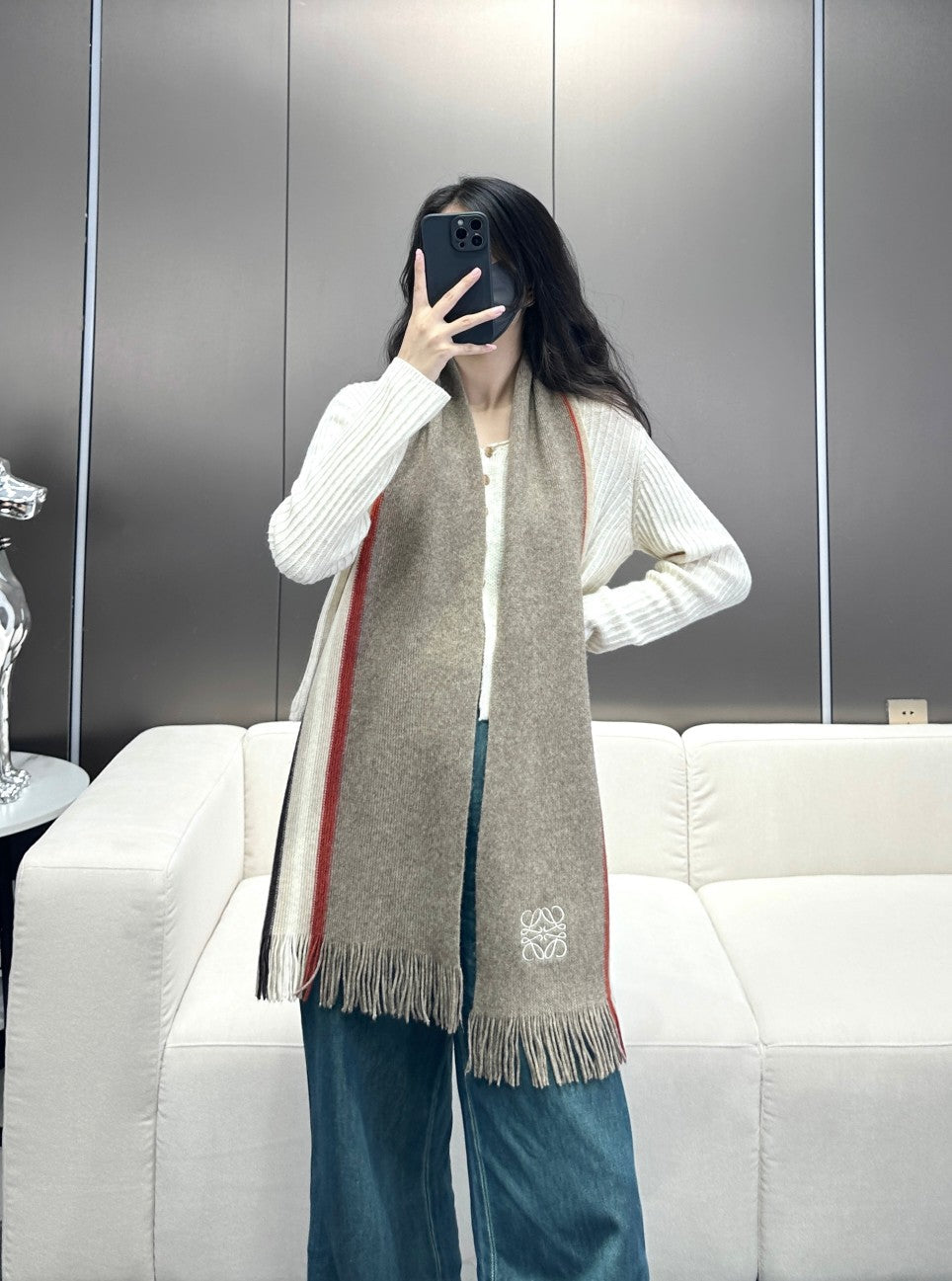 LOEWE 26S SCARF 180 IN CASHMERE 194383