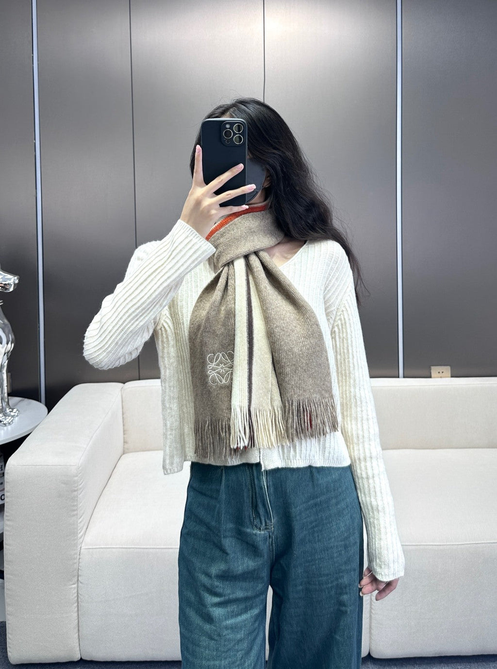 LOEWE 26S SCARF 180 IN CASHMERE 194383