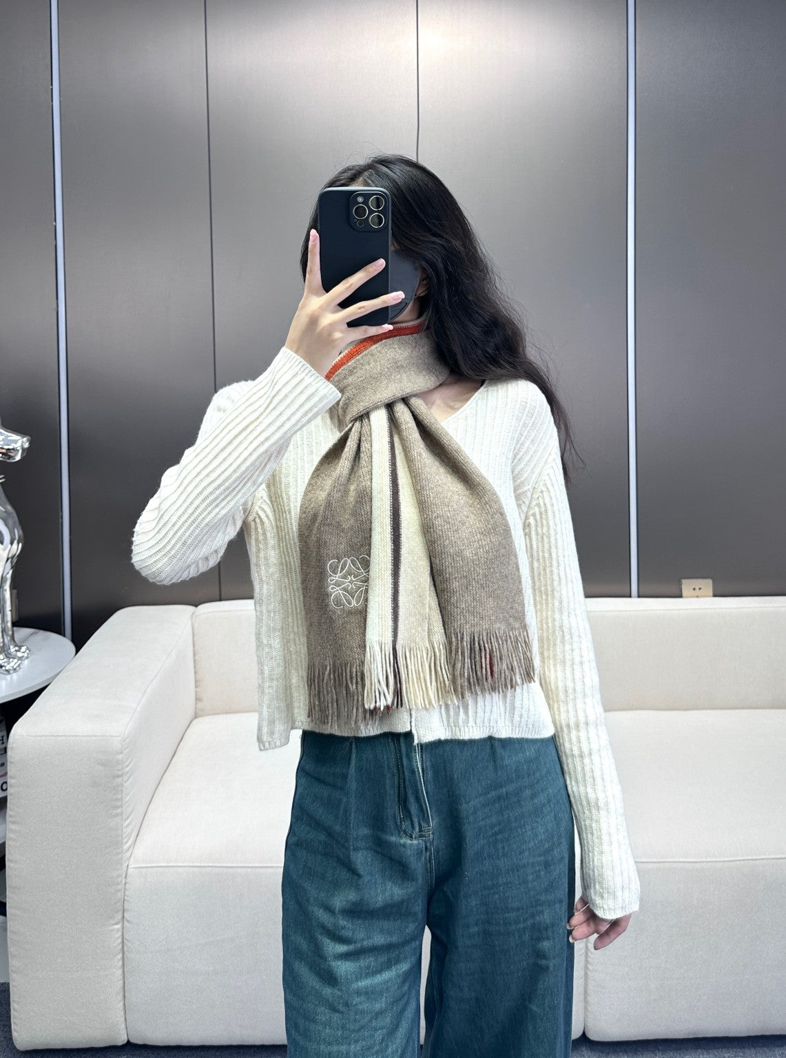 LOEWE 26S SCARF 180 IN CASHMERE 194383