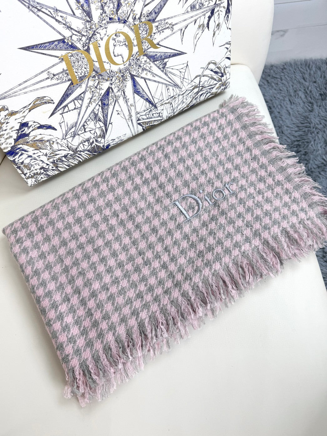 DIOR 26S SCARF 180CM IN CASHMERE 137996