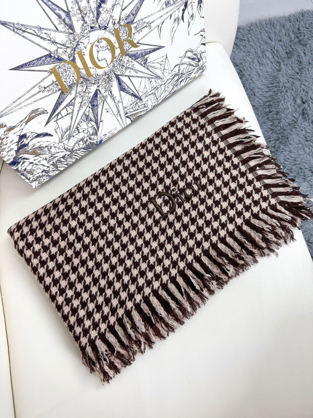 DIOR 26S SCARF 210CM IN CASHMERE 137997