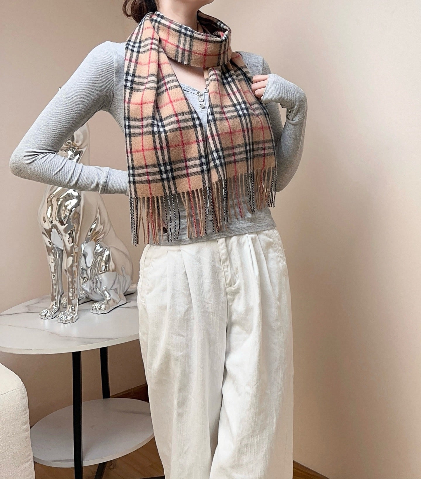 BURBERRY 26S SCARF 180CM IN CASHMERE 290650