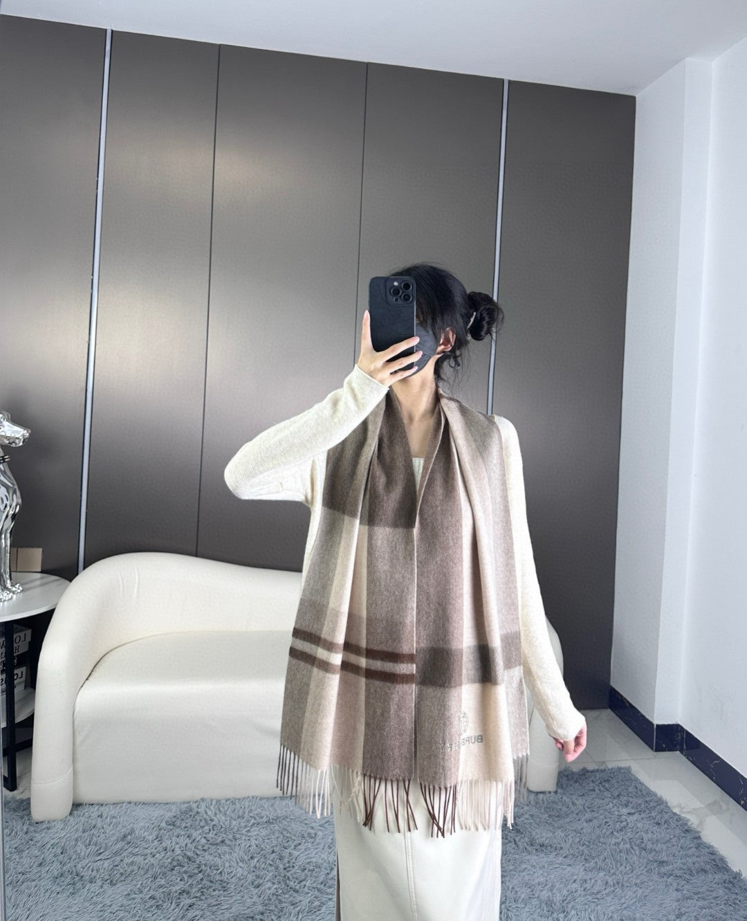 BURBERRY 26S SCARF 180CM IN CASHMERE 176176
