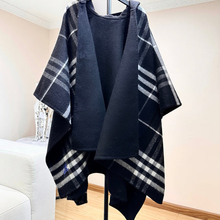 BURBERRY 26S HOODED CAPE 176 IN CASHMERE 304564