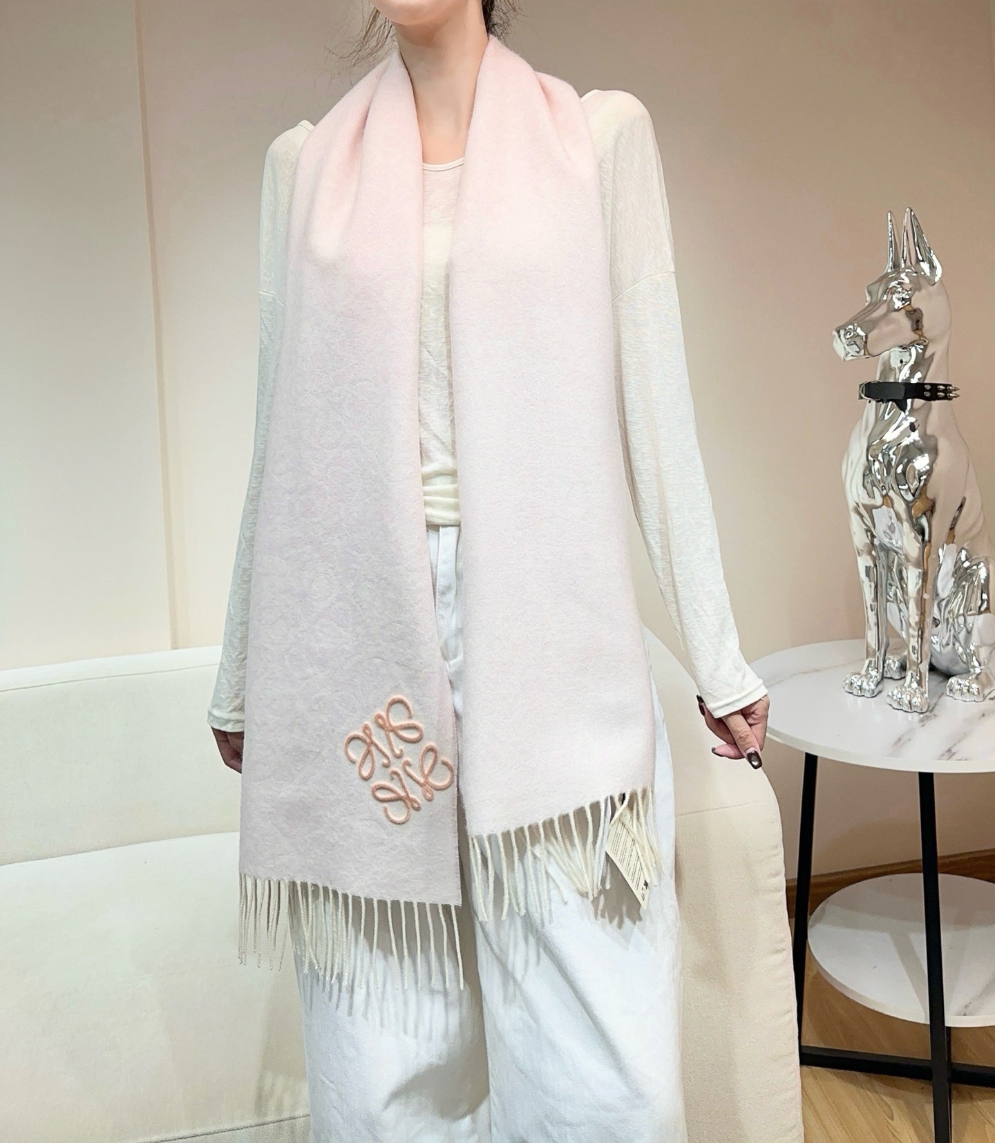 LOEWE 26S SCARF 180 IN CASHMERE WOOL 266429