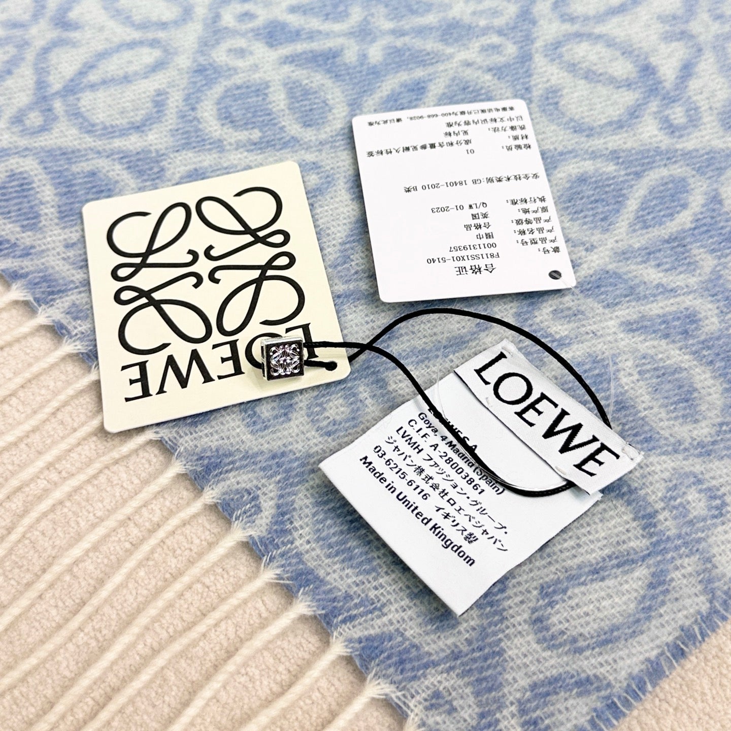 LOEWE 26S SCARF 180 IN CASHMERE WOOL 266430